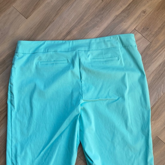 Zac & Rachel midrise wide crop pant with stretch aqua 22W - Picture 8 of 17